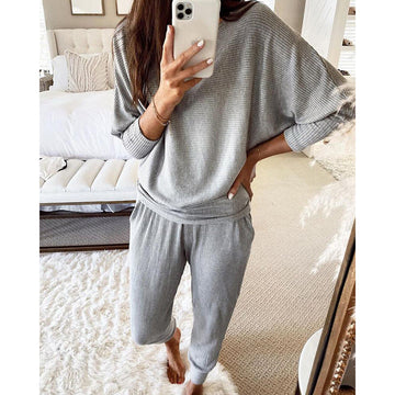 🔥Christmas Sale 🎁🎄-50% OFF-Casual Loose Solid Color Long-sleeves Knitted Set