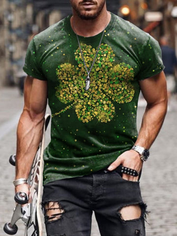 Men's St. Patrick's Day Print Short Sleeve T-Shirt