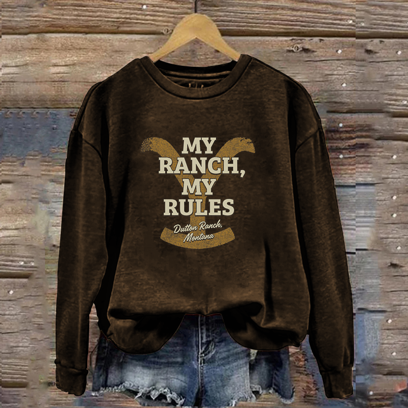 My Rules Dutton Ranch Retro Logo Classic Sweatshirt