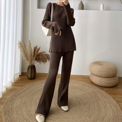 🔥Christmas Sale 🎁🎄-50% OFF-Women'S Wide-Leg Pants Thickened Casual Set