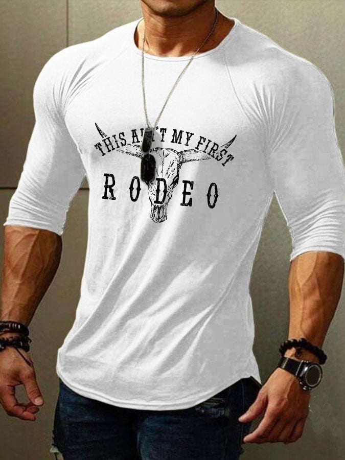 Men's Not My Rodeo Print Long Sleeve T-Shirt