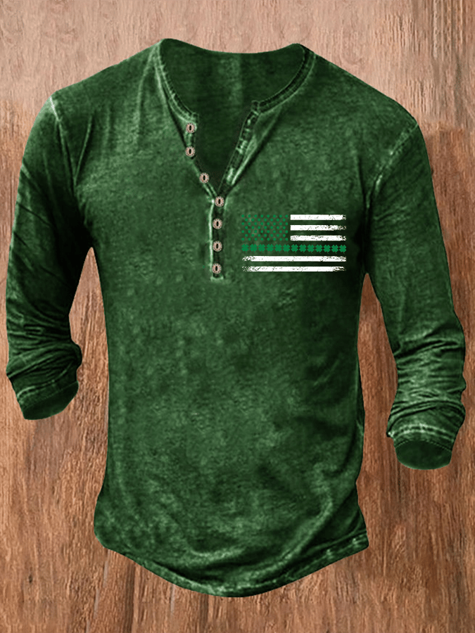 Camiseta con estampado de bandera del Día de San Patricio para hombre 