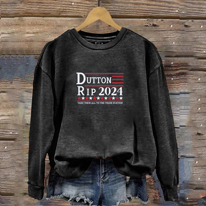 Vote Duton Rip 2024 Train station Sweatshirt