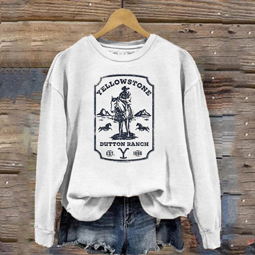 Dutton Ranch Vintage Cowboy Stamp Classic Sweatshirt