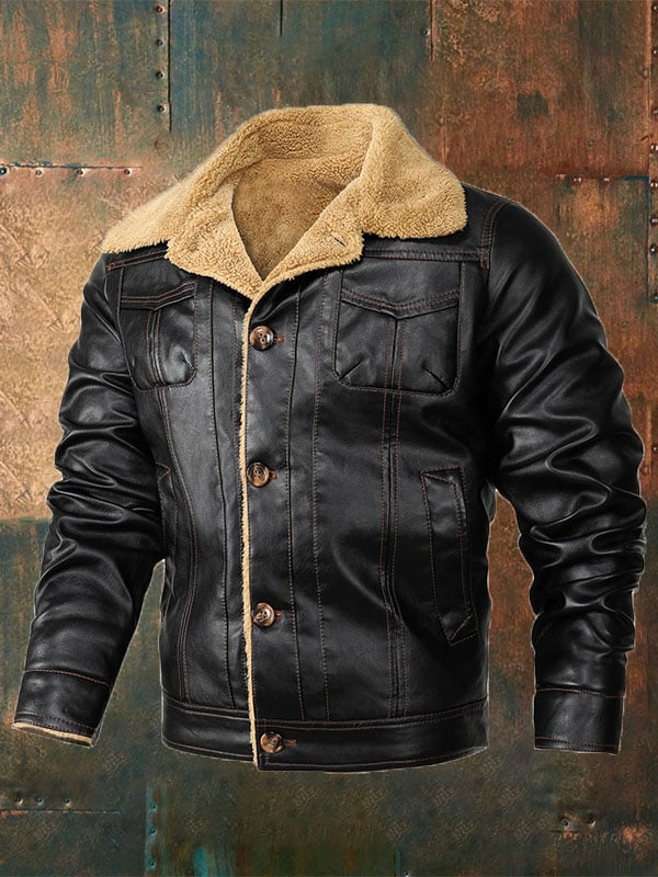 Chaqueta de trabajo de piel polar para hombre 