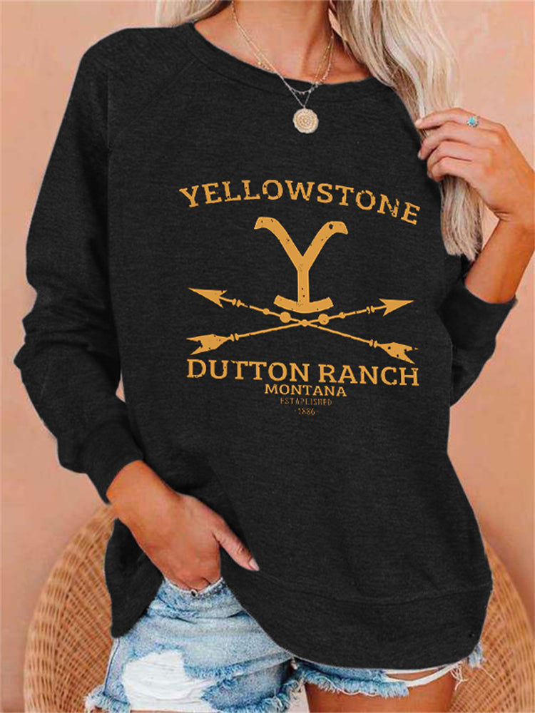 Western Inspired Graphic Cozy Sweatshirt