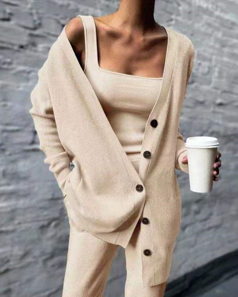 🔥Christmas Sale 🎁🎄-50% OFF-Comfortable Knitted Three-Piece Set