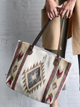 Women's Western Aztec Retro Tote Bag