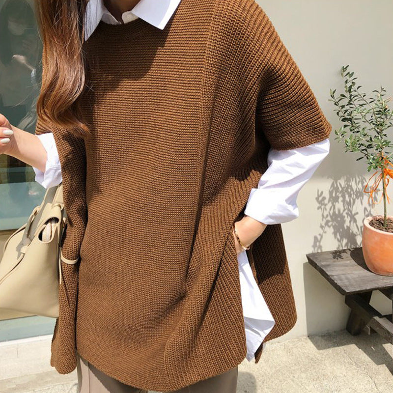 🔥Christmas Sale 🎁🎄-50% OFF-Knitted Vest Cloak With Casual Sweater