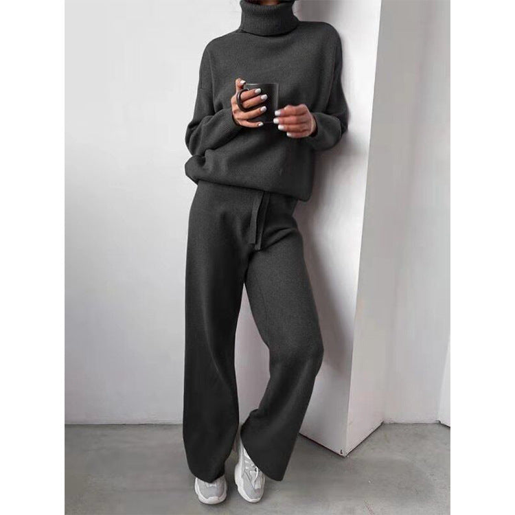 🔥Christmas Sale 🎁🎄-50% OFF-Turtleneck Solid Color Sweater Knit Set