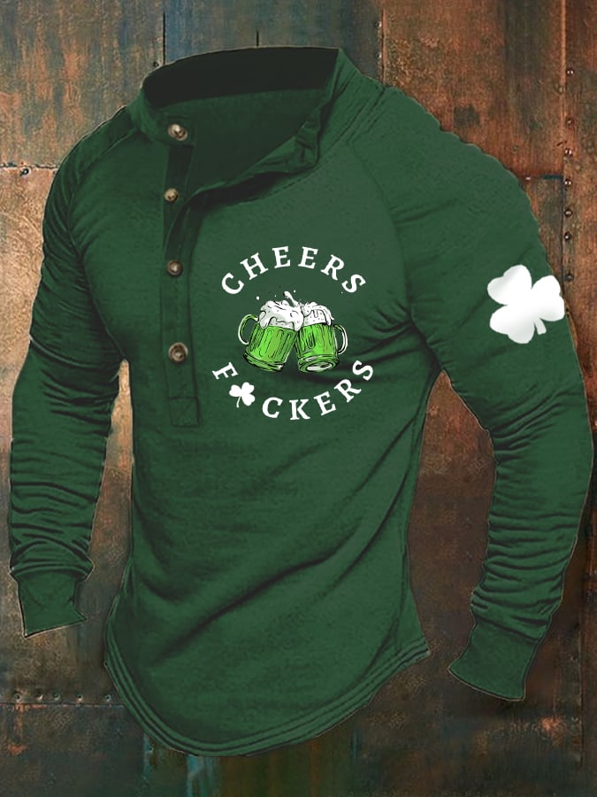 Camiseta divertida para hombre con el lema Cheers Fuckers del Día de San Patricio 