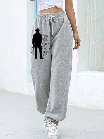 Pantalones casuales estampados Beth Dutton para mujer Every Girl Needs a Little Rip 