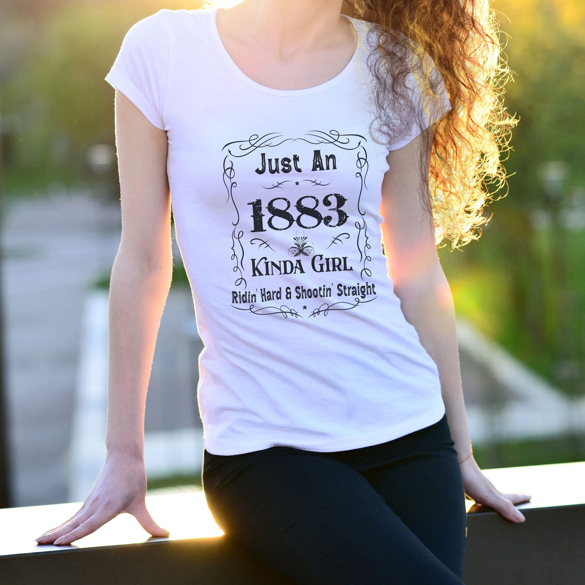 Unisex T-shirt, Western Shirt, Just An 1883 Kinda Girl T-Shirt