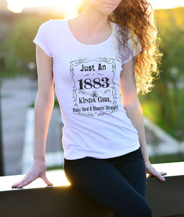 Unisex T-shirt, Western Shirt, Just An 1883 Kinda Girl T-Shirt