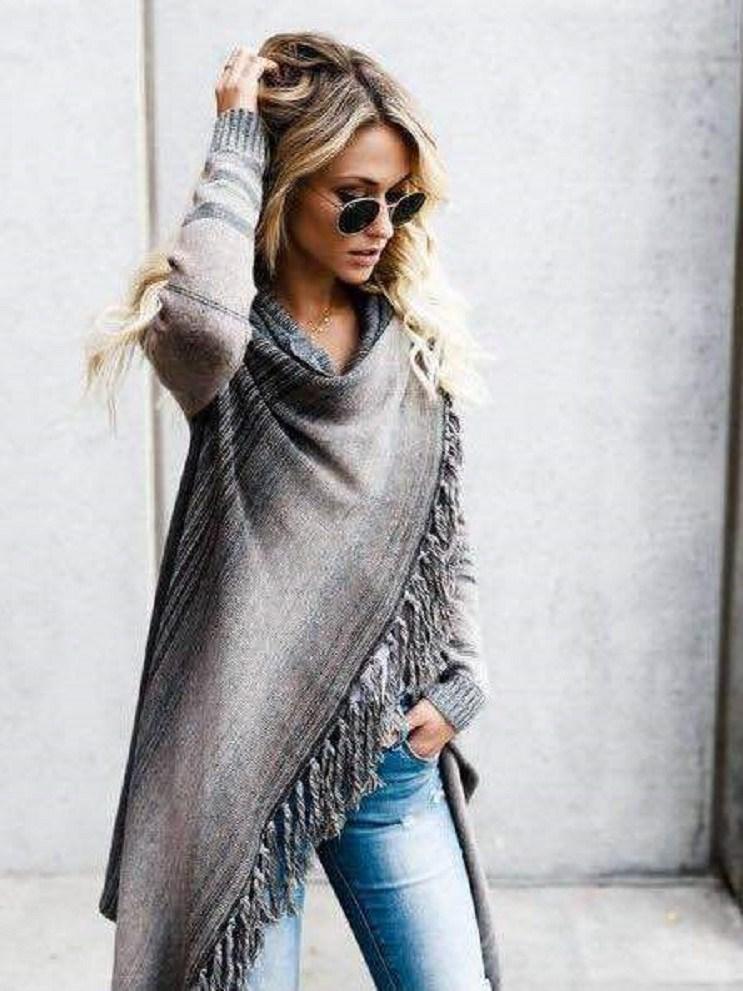 🔥Christmas Sale 🎁🎄-50% OFF-Loose Stripe Long Sleeve Women'S Knitwear