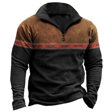 Sudadera de invierno con estampado geométrico tribal azteca occidental vintage para hombre 