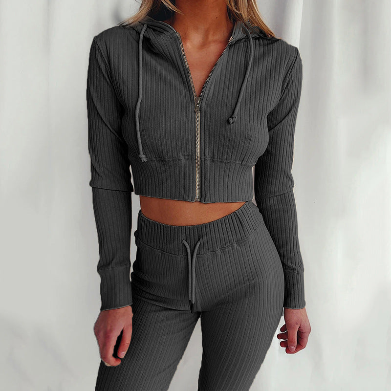 🔥Christmas Sale 🎁🎄-50% OFF-Ladies Hooded Long Sleeve Slim Fit Sports Casual Suit