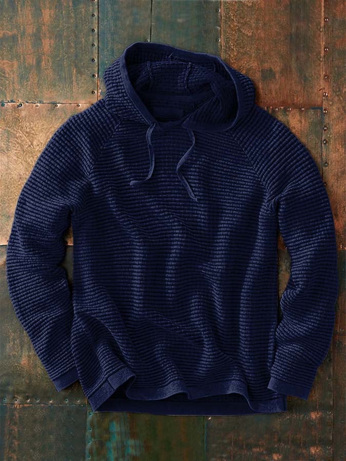 Sudadera con capucha y diseño de gofres para hombre 