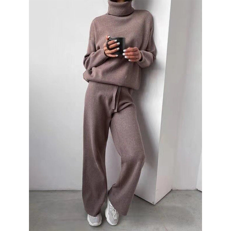 🔥Christmas Sale 🎁🎄-50% OFF-Turtleneck Solid Color Sweater Knit Set