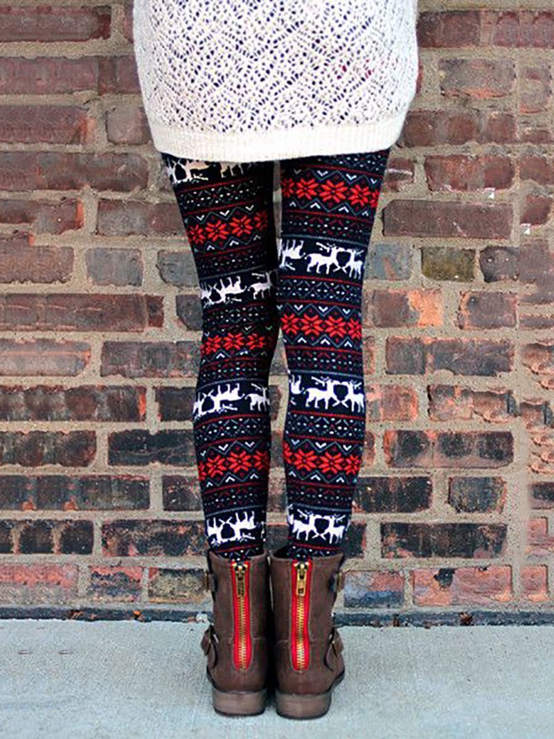 🔥Christmas Sale 🎁🎄-50% OFF-Christmas Snowflake Pattern Knitted Trousers Plus Velvet Stretch