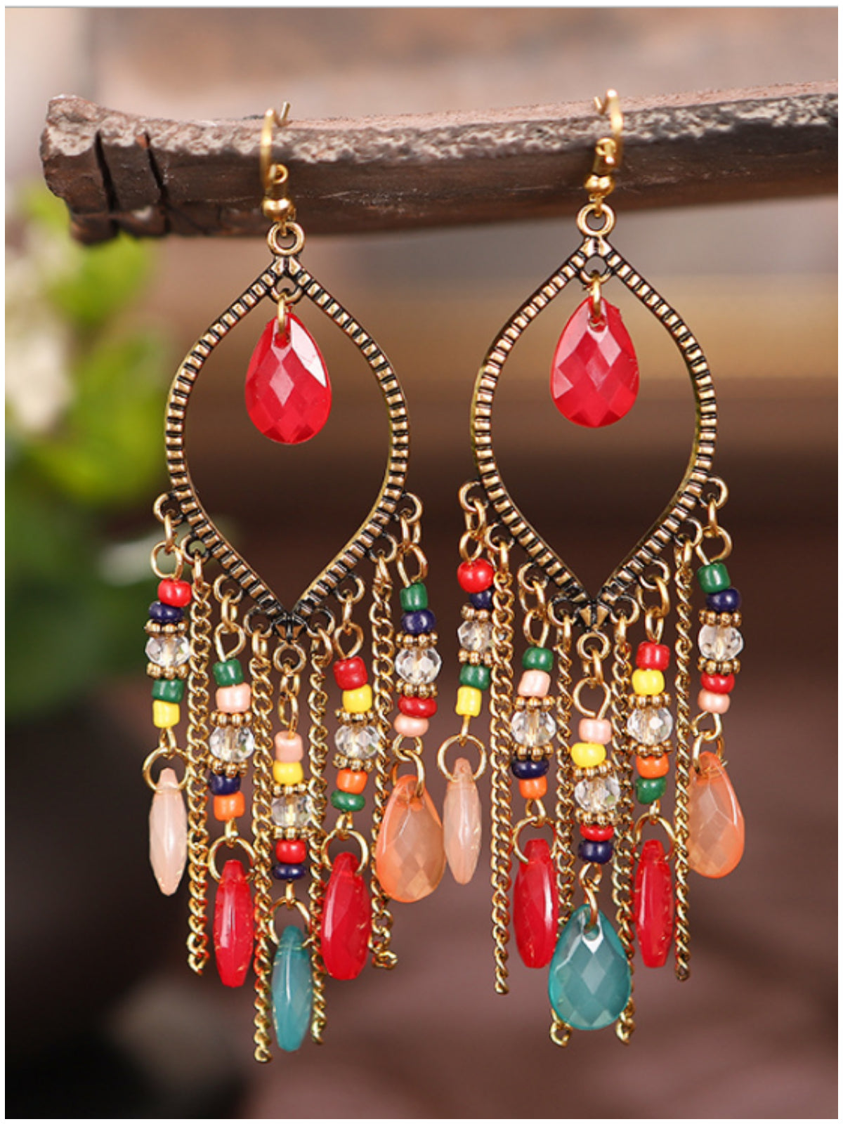 Wisherryy Ladies Casual Hollow Chain Earrings