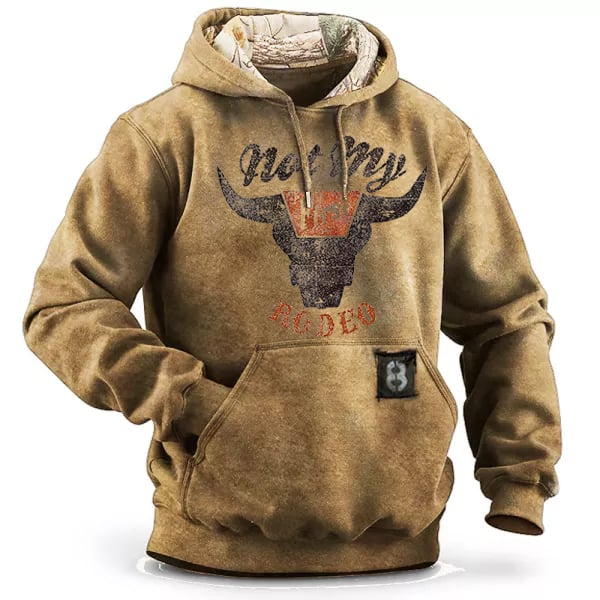 Men's Not My First Rodeo Print Henry Sweatshirt