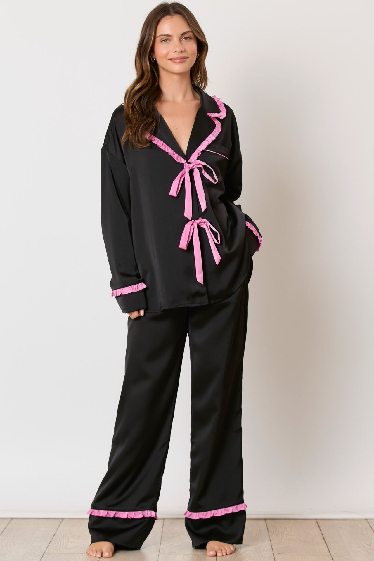 Elegant Noir Pajama Set