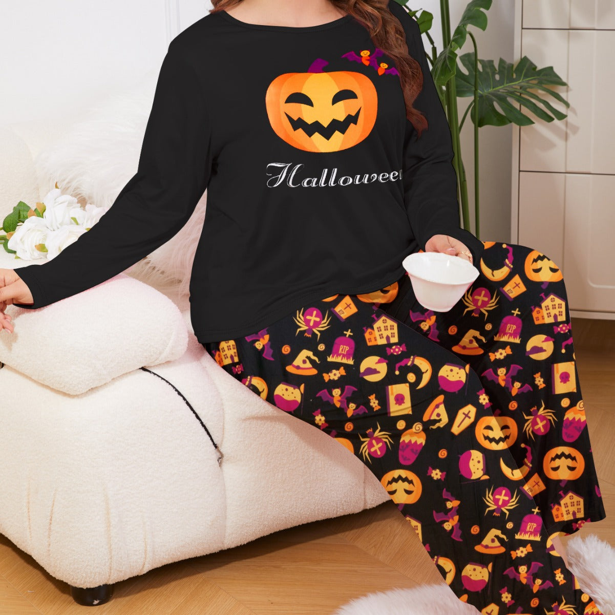 Halloween Pumpkin Pajama Set