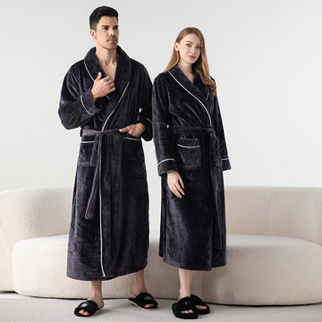 Luxurious Black Velvet Robe Set